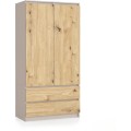Šatní skříň Star 90 cm kašmír/dub artisan