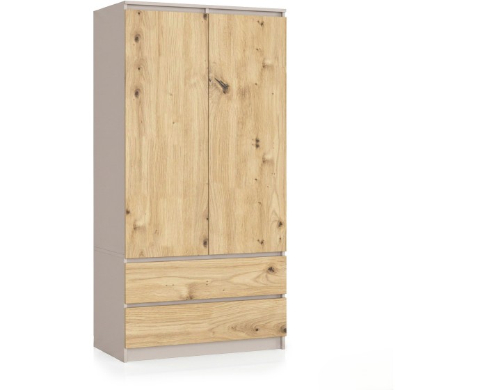Šatní skříň Star 90 cm kašmír/dub artisan