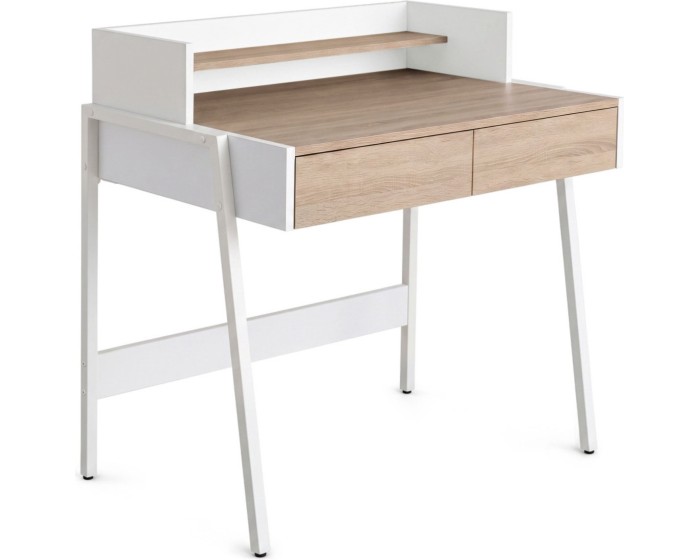 Psací stůl Flux 78 cm dub Sonoma/bílý