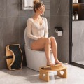 Bambusová skládací stolička na toaletu Heart 37,5 cm hnědá