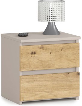 Noční stolek CL2 40 cm kašmír/dub Artisan
