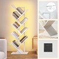 Stromová knihovna s LED osvětlením Vasagle Mergo 116 cm bílá