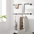 Sada 2 ks nástěnných věšáků Asha 80 cm černá