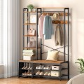 Předsíňový věšák Vasagle Une 120 cm černý/hnědý