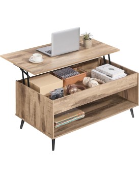 Konferenční stolek s výsuvnou deskou Vasagle Diff 100 cm camel hnědý/černý