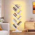 Stromová knihovna s LED osvětlením Vasagle Mergo 116 cm bílá