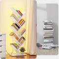 Stromová knihovna s LED osvětlením Vasagle Mergo 116 cm bílá
