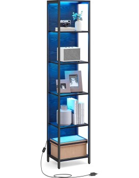 Regál s LED osvětlením Vasagle Fjord 40 cm černý