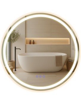 Dotykové nástěnné zrcadlo s LED osvětlením Bivo 61 cm bílé