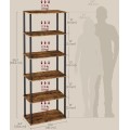 Regál Vasagle Pier 173 cm černý/hnědý