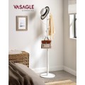 Výškově nastavitelný předsíňový věšák Vasagle Astra 171,8 cm z masivu bílý