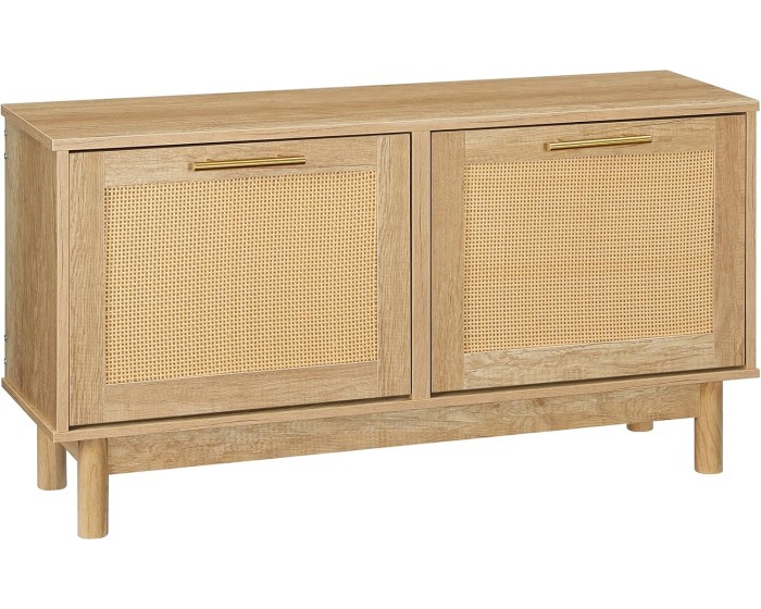 Botník s lavicí Venty 100 cm hnědý