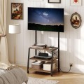 TV stolek s držákem a integrovanou zásuvkou Vasagle Clen 60 cm černý/hnědý
