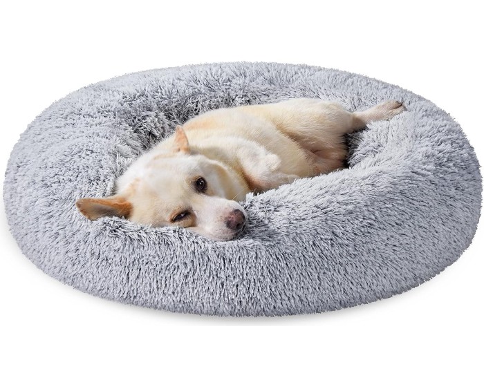 Plyšový pelíšek Fluffys XL 80 cm šedý