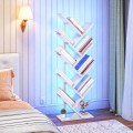 Stromová knihovna s LED osvětlením Vasagle Mergo 116 cm bílá