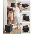 Taburet s úložným prostorem Cenry 38 cm černý