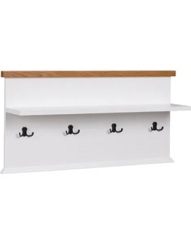 Předsíňový věšák Galileo 03 99 cm bílý/dub přírodní