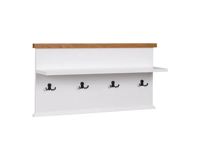 Předsíňový věšák Galileo 03 99 cm bílý/dub přírodní