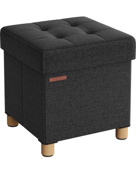 Taburet s úložným prostorem Cenry 38 cm černý