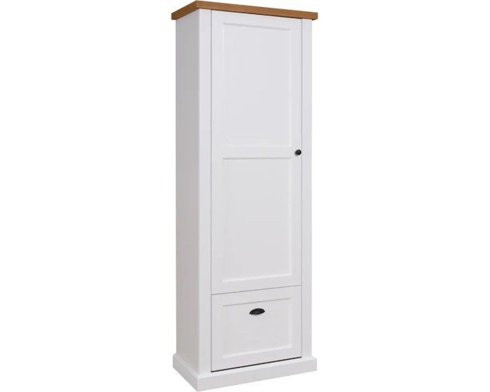 Předsíňová skříň Galileo 71,5 cm bílá/dub přírodní