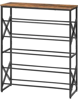 Botník Vasagle Tres 75 cm černý/hnědý