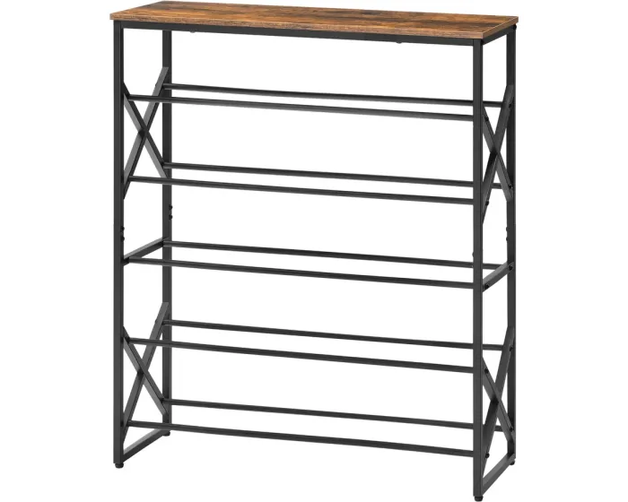 Botník Vasagle Tres 75 cm černý/hnědý