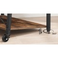 TV stolek s držákem a integrovanou zásuvkou Vasagle Clen 60 cm černý/hnědý