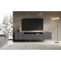 Závěsný TV stolek NEMIO 200 cm grafitový