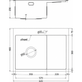 Nerezový dřez Mexen Exar odkapávačem 620 x 480 mm černý levý