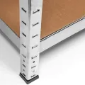 Sada 2 ks dílenských regálů Crown 170x75 cm tmavě hnědá/stříbrná