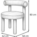Designová čalouněná jídelní židle Leith zelená