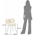 Designová jídelní židle Ilary Mini bouclé bílá