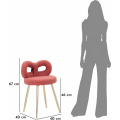 Designová jídelní židle Ilary Mini bouclé růžová