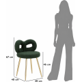 Designová jídelní židle Ilary Mini bouclé zelená