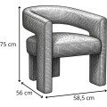 Designové čalouněné jídelní křeslo Leith vícebarevné