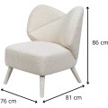 Designové křeslo Leith lounge bouclé béžové