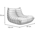 Designové křeslo Nua samet oranžové