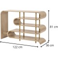 Designový konzolový stolek Stilig ST962 122 cm hnědý/zlatý