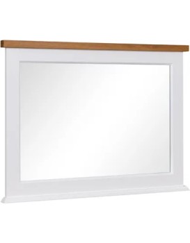 Nástěnné zrcadlo Galileo 97,5 cm bílé/dub přírodní