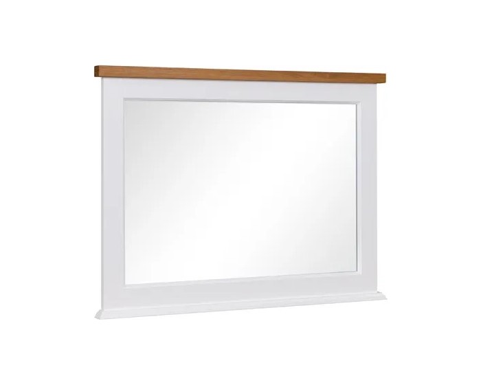 Nástěnné zrcadlo Galileo 97,5 cm bílé/dub přírodní