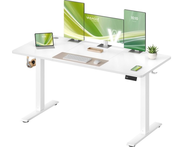 Elektricky nastavitelný psací stůl Vasagle Foral II 140 cm bílý