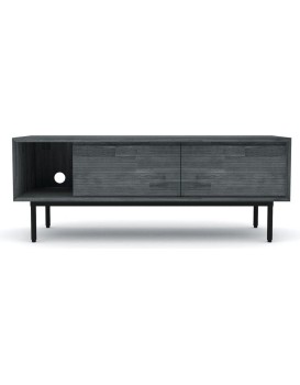 TV stolek Capella L01 130 cm z masivu šedý/grafitový
