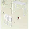 Skládací kancelářský stůl Vasagle Bura 80 cm bílý