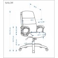 Otočné kancelářské křeslo Sailor béžové