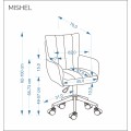 Čalouněné kancelářské křeslo Mishel béžové