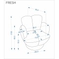 Čalouněné otočné křeslo Fresh světle béžové
