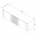 TV stolek ARANGO 150 cm dub hikora