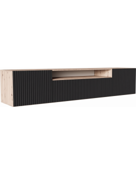 Závěsný TV stolek NEMIO 200 cm černý/artisan