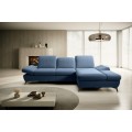 Rozkládací polohovací rohová sedací souprava Harper 284 cm Loft 14 denim pravá