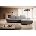 Rozkládací polohovací rohová sedací souprava Harper 284 cm Loft 19 světle šedá pravá
